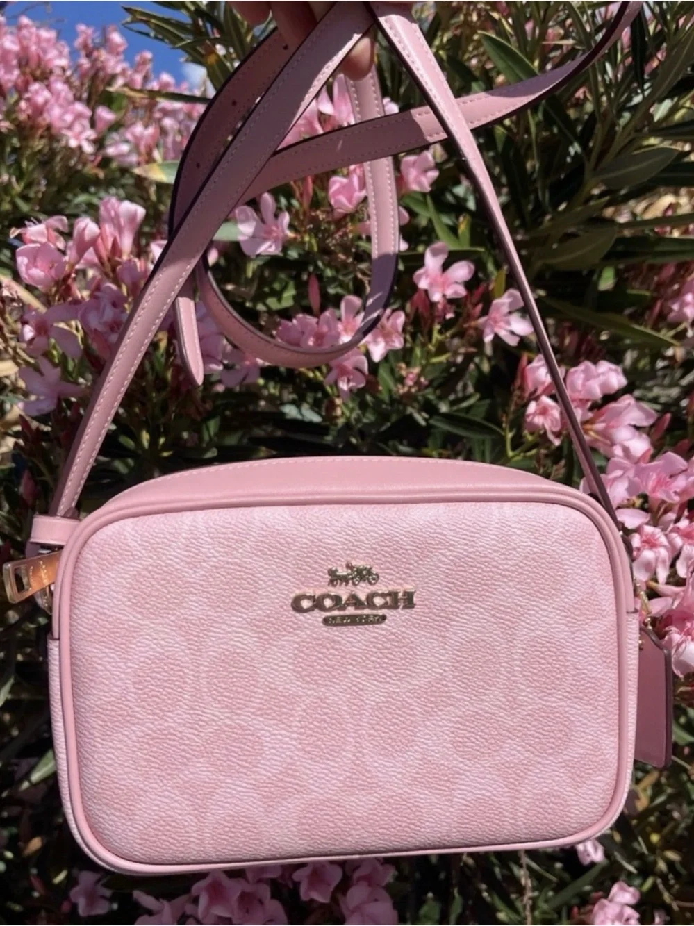 Coach Signature Mini Jamie Powder Pink Crossbody